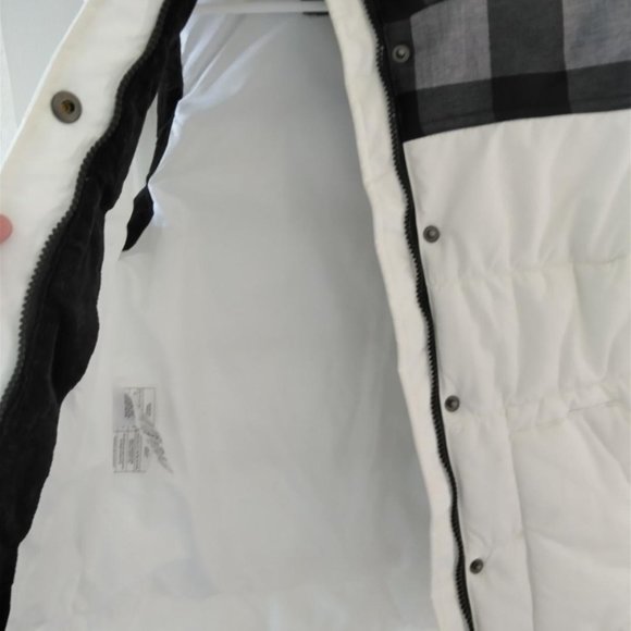 Ladies Eddie Bauer White Black Buffalo Check Small - Picture 4 of 7
